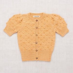 Misha & Puff Ellie short sleeve popcorn cárdigan in Desert Sand. Pristine!